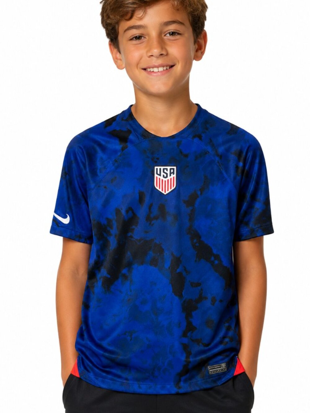 Nike Team USA Soccer Jersey Youth XL Boys Blue Tie Dye Away Top